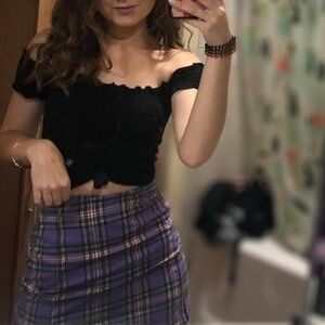 John Galt / Brandy Melville Purple Plaid Skirt